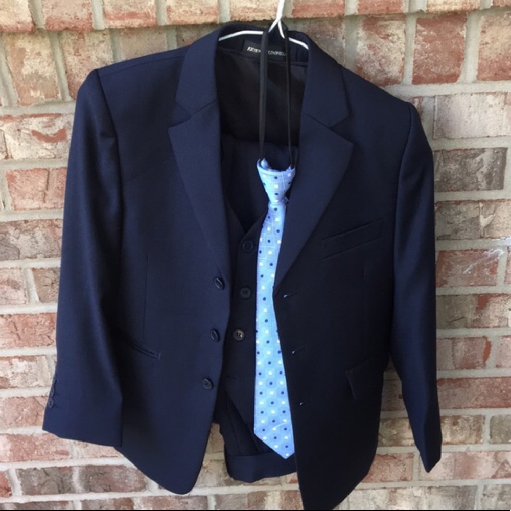 Boys Navy 4 pieces Suit